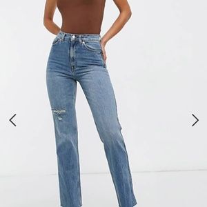 ASOS tall high rise stretch crop kick flare jeans